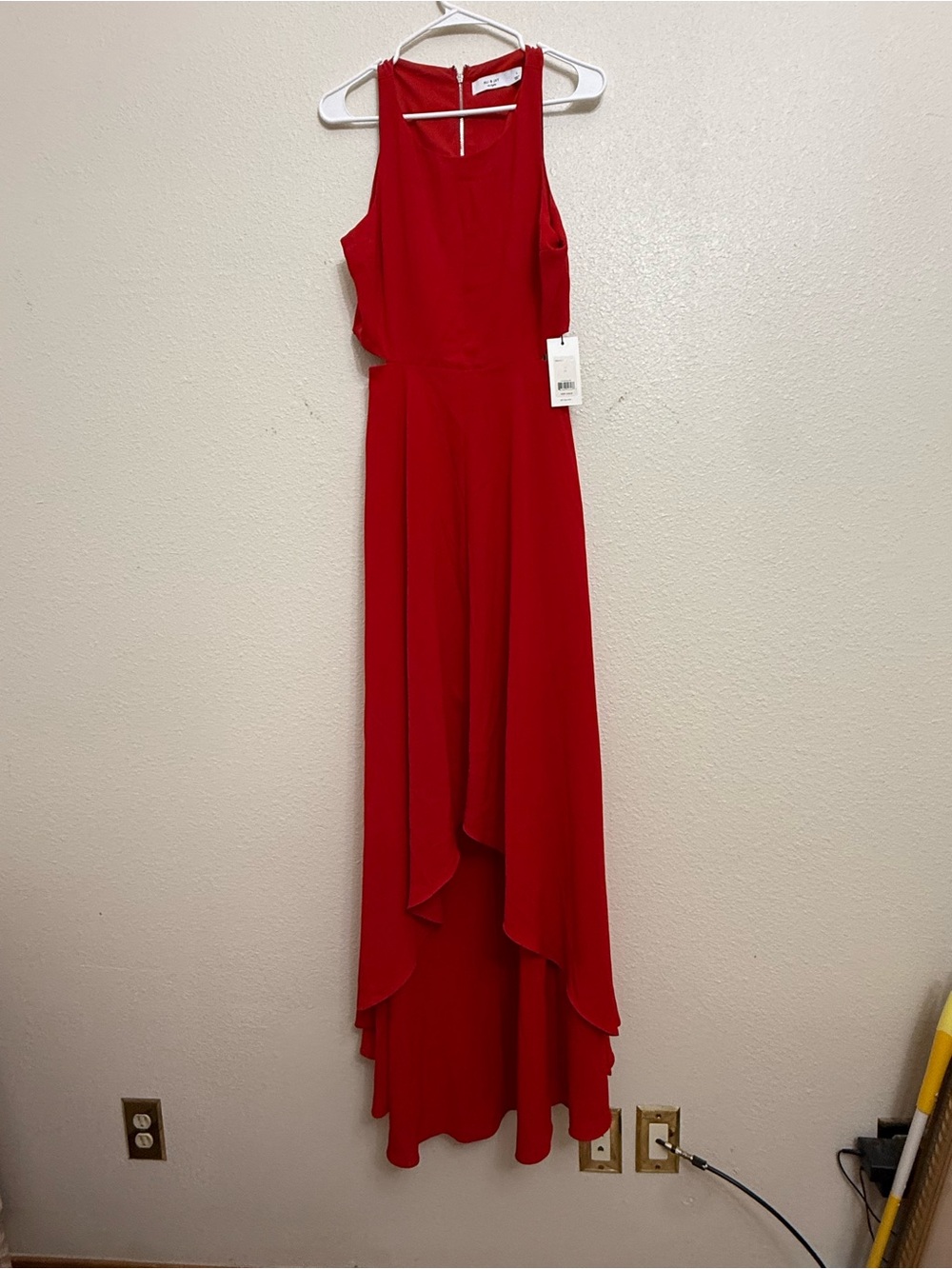 ALI & JAY Red Sleeveless High-Low Maxi Dress